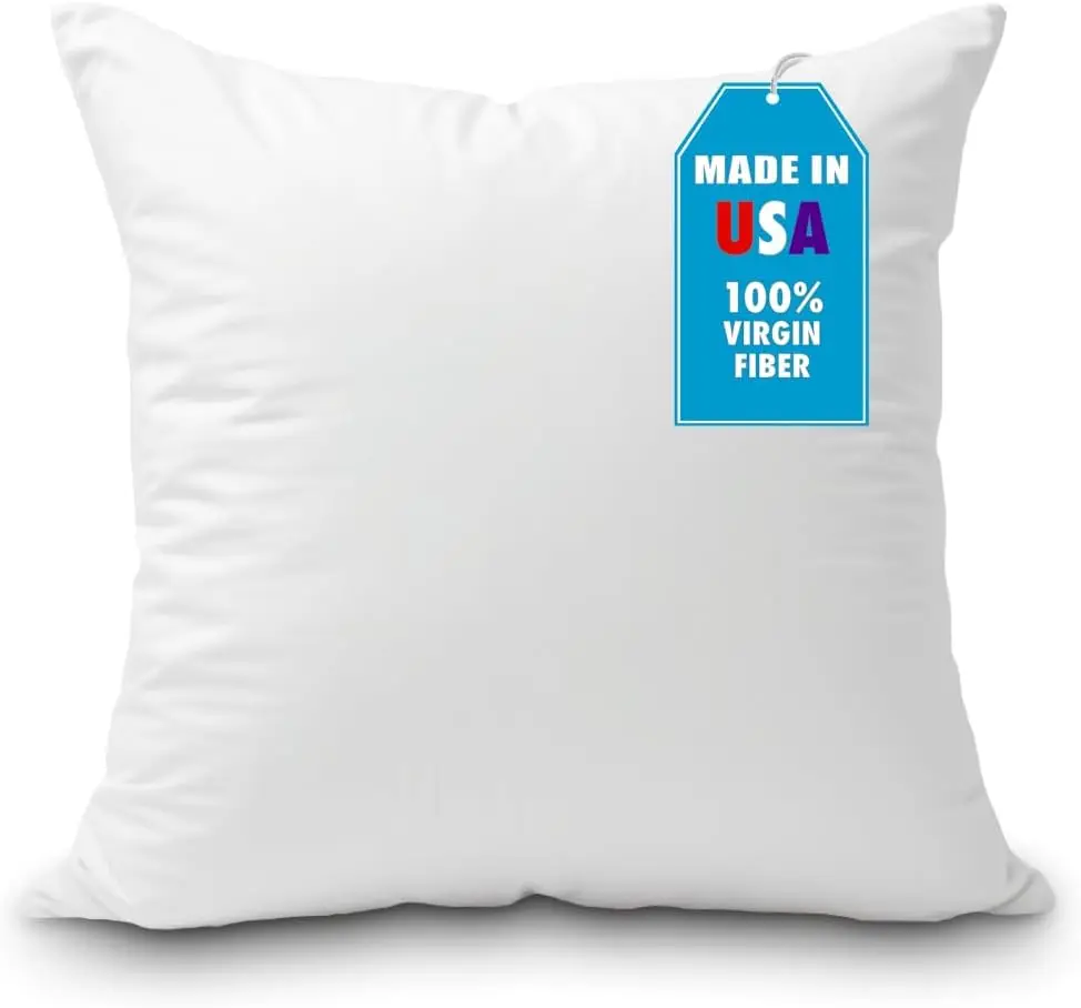 Throw Pillow Insert 18 X 18 H Hypoallergenic 100% Virgin Fiber Made In Usa Bed, Sofa, Couch Decorative Indoor Pillows
Throw Pillow Insert 18 X 18 H Hypoallergenic 100% Virgin Fiber Made In Usa Bed, Sofa, Couch Decorative Indoor Pillows