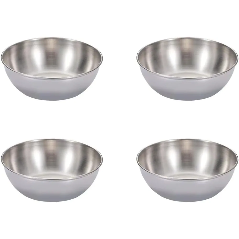 Stainless Steel Sauce Dishes,4 Pack Dipping Bowls,Small Bowls for Side dishes, Appetizer,Dip,Sushi.Reusable and Dishwasher Safe (4, Silvery)
Stainless Steel Sauce Dishes,4 Pack Dipping Bowls,Small Bowls for Side dishes, Appetizer,Dip,Sushi.Reusable and Dishwasher Safe (4, Silvery)