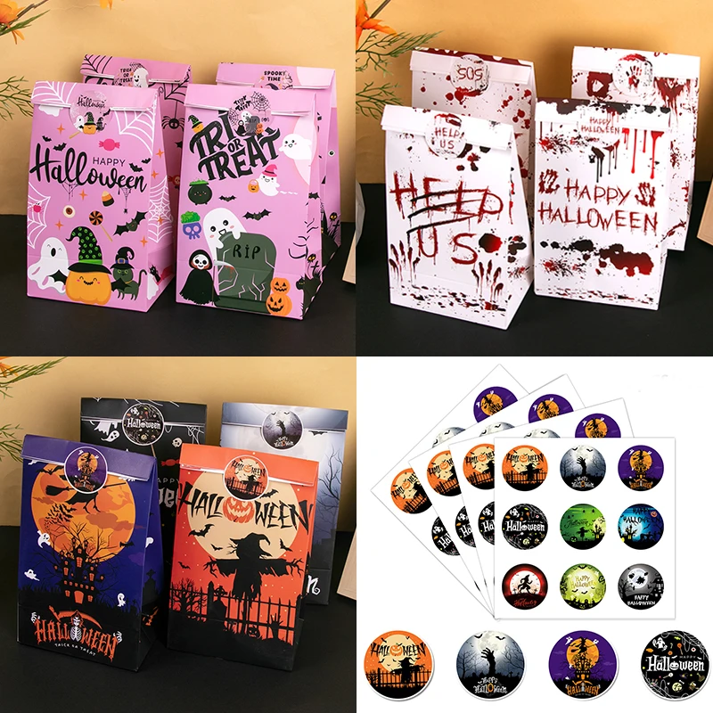 12Sets Halloween Gift Bag Candy Bag Snack Cookie Bag Gift Sticker Home Halloween Party Decoration Children Trick-or-Treat Gift
12Sets Halloween Gift Bag Candy Bag Snack Cookie Bag Gift Sticker Home Halloween Party Decoration Children Trick-or-Treat Gift