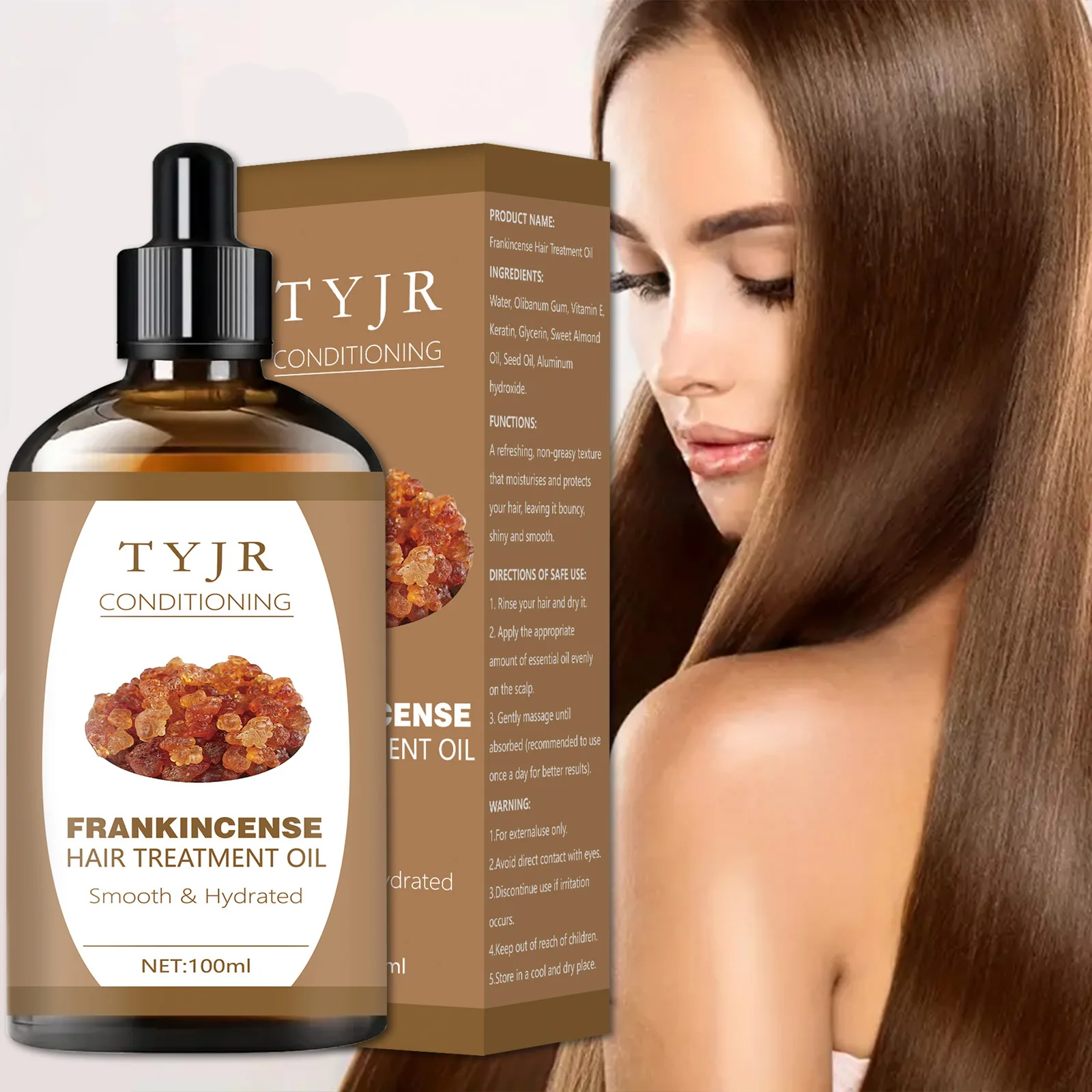 TYJR Frankincense Hair Oil, Tames Frizz & Repairs Dryness for Silky Smooth Hair, Women's Nourishing Treatment Oil
TYJR Frankincense Hair Oil, Tames Frizz & Repairs Dryness for Silky Smooth Hair, Women's Nourishing Treatment Oil