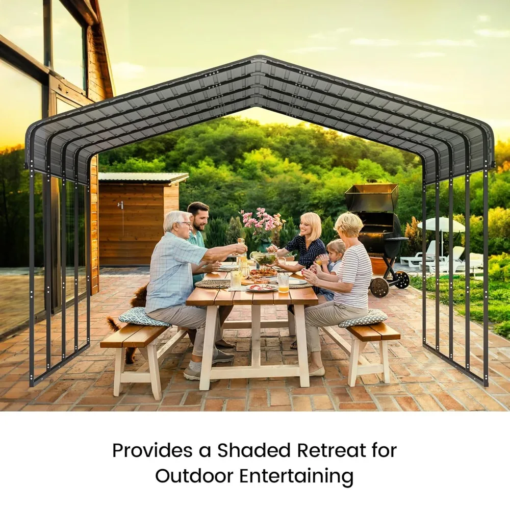 12'x20' Heavy Duty Metal Carport, Outdoor Garage Car Shelter Shade with Heavier Frame, Galvanized Roof, Customized
12'x20' Heavy Duty Metal Carport, Outdoor Garage Car Shelter Shade with Heavier Frame, Galvanized Roof, Customized