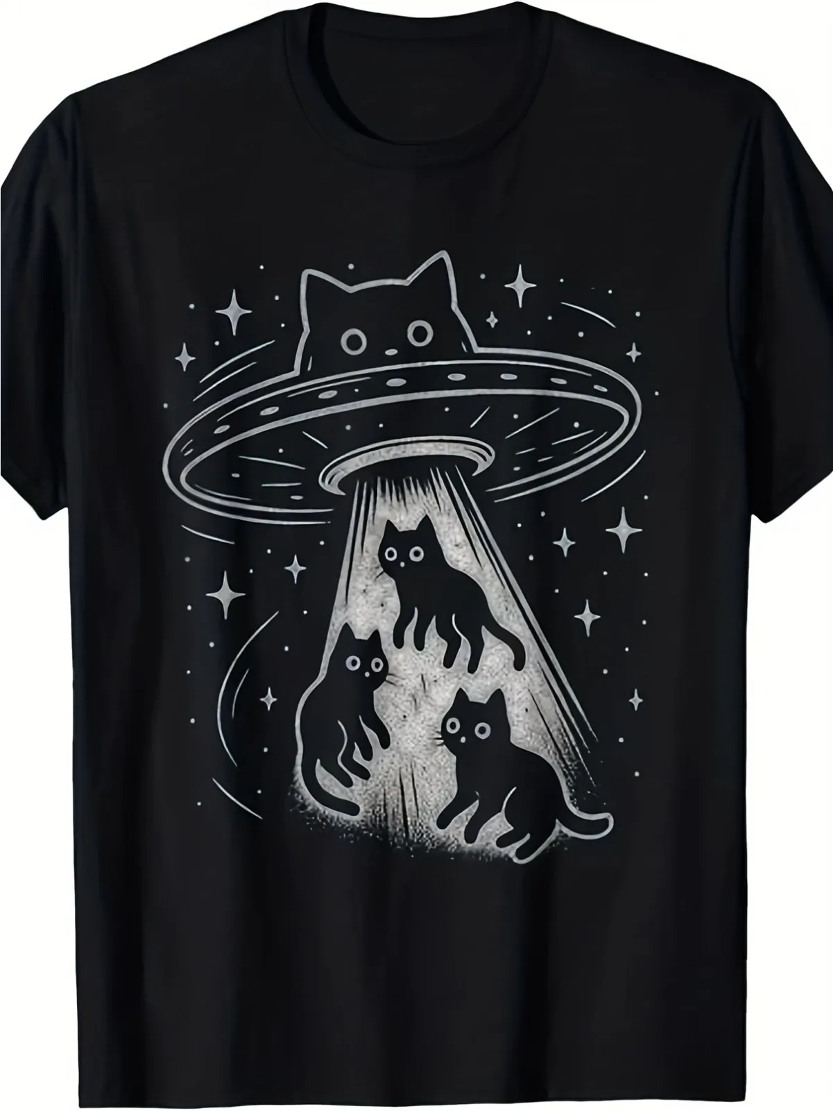 Cute Alien Cat in Spaceship T-Shirt, Fun UFO Aesthetic Design
Cute Alien Cat in Spaceship T-Shirt, Fun UFO Aesthetic Design