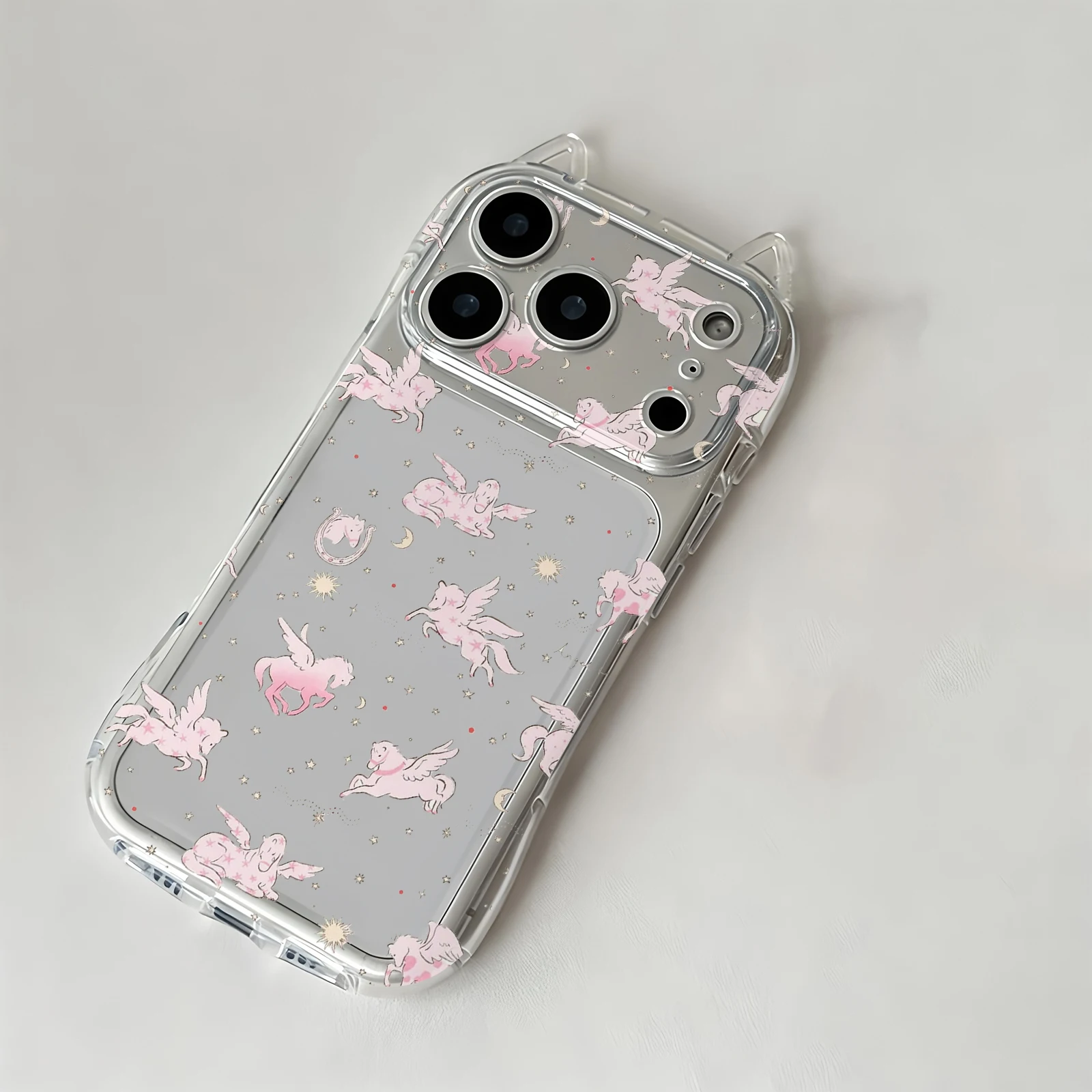 Creative Dreamy Pink A Winged Horse Phone Case for IPhone Air 17 Pro Max 16 Plus 15 14 13 12 11 Pro Max Cat Ears Soft Back Cover
Creative Dreamy Pink A Winged Horse Phone Case for IPhone Air 17 Pro Max 16 Plus 15 14 13 12 11 Pro Max Cat Ears Soft Back Cover