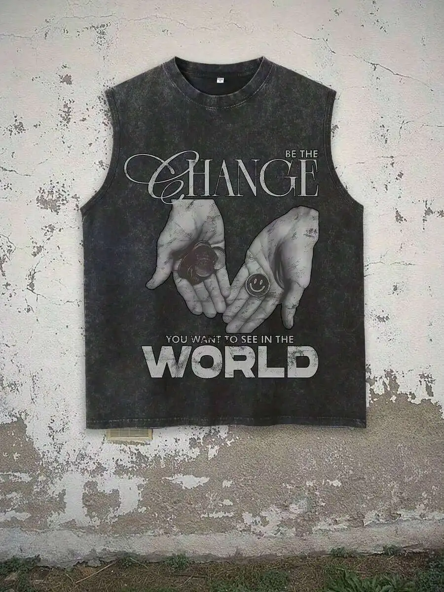Mens Vintage Washed Sleeveless Tank Top Oversized Crew Neck Black Casual Loose Fit
Mens Vintage Washed Sleeveless Tank Top Oversized Crew Neck Black Casual Loose Fit