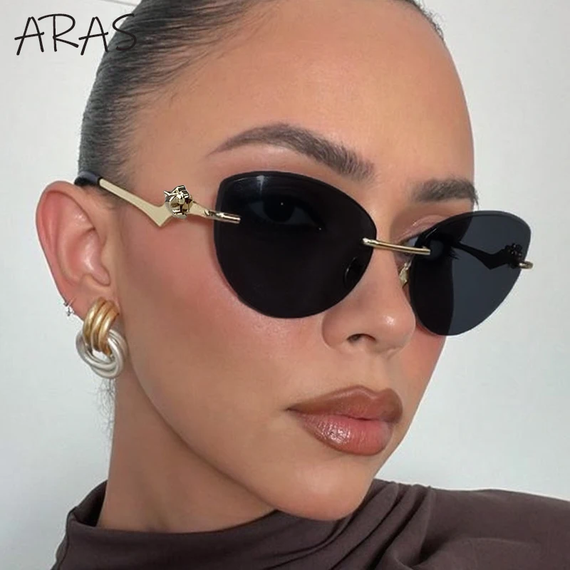 Retro Cat Eye Sunglasses Women 2025 Luxury Brand Fashion Rimless Gradient Sun Glasses Metal Frameless Eyewear For Lady Shades 
Retro Cat Eye Sunglasses Women 2025 Luxury Brand Fashion Rimless Gradient Sun Glasses Metal Frameless Eyewear For Lady Shades