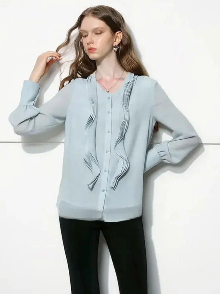 Синяя эфирная блузка с кружевной отделкой, асимметричным длинным рукавом и V-образным вырезом, женская повседневная дышащая удобная блузка
Синяя эфирная блузка с кружевной отделкой, асимметричным длинным рукавом и V-образным вырезом, женская повседневная дышащая удобная блузка