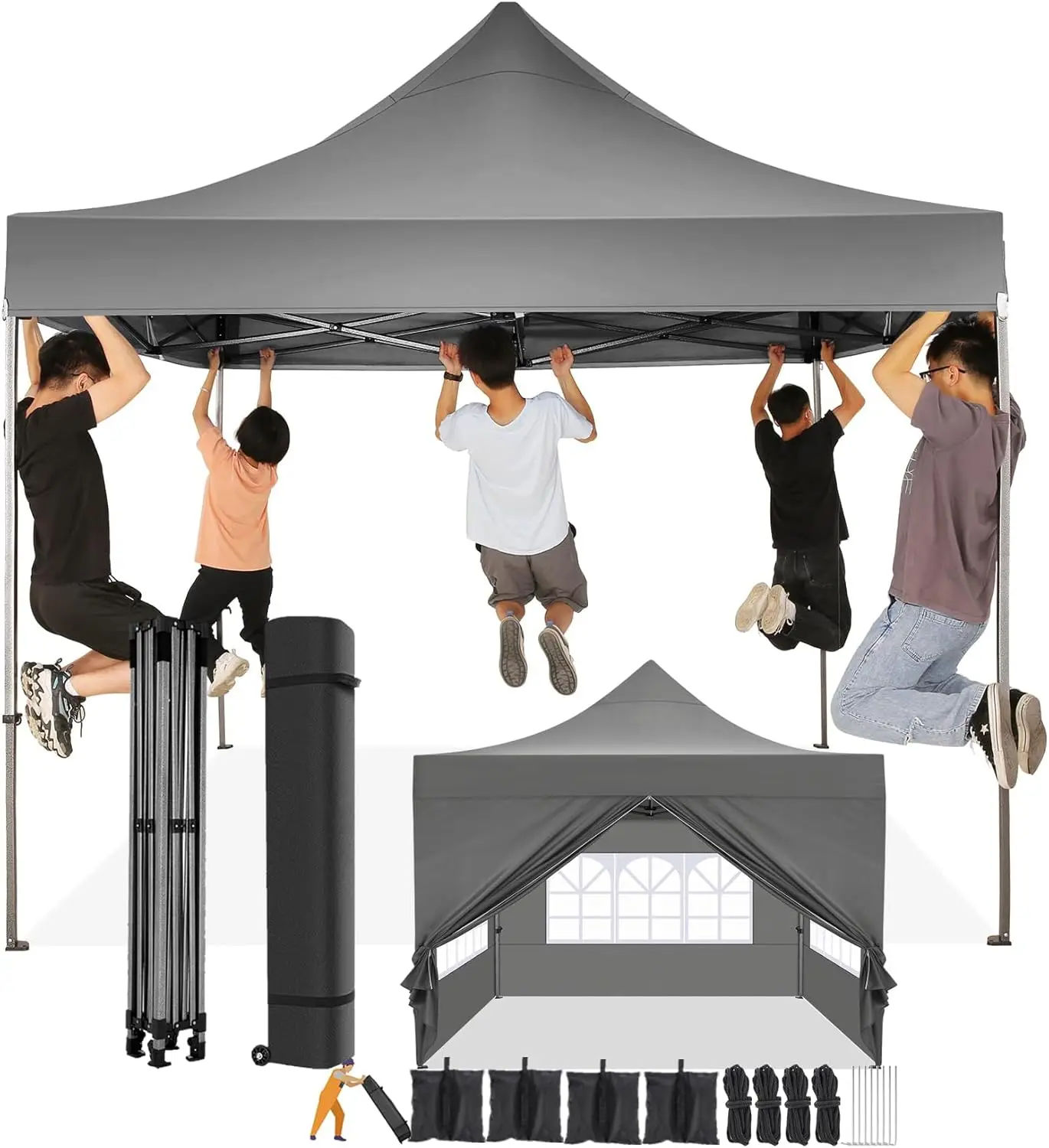 10x10 Pop Up Canopy with 4 Sidewall,Heavy Duty Canopy UPF 50+ All Season Wind Waterproof Commercial Outdoor Wedding Party Ten
10x10 Pop Up Canopy with 4 Sidewall,Heavy Duty Canopy UPF 50+ All Season Wind Waterproof Commercial Outdoor Wedding Party Ten
