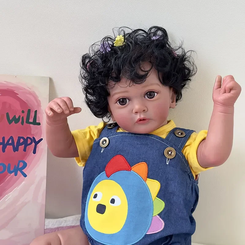 60CM Reborn Baby Dolls Ayana in Dark Skin Handmade Lifelike Baby Dolls with Visible Veins Bebe Reborn Doll Toys for Kids Gifts
60CM Reborn Baby Dolls Ayana in Dark Skin Handmade Lifelike Baby Dolls with Visible Veins Bebe Reborn Doll Toys for Kids Gifts