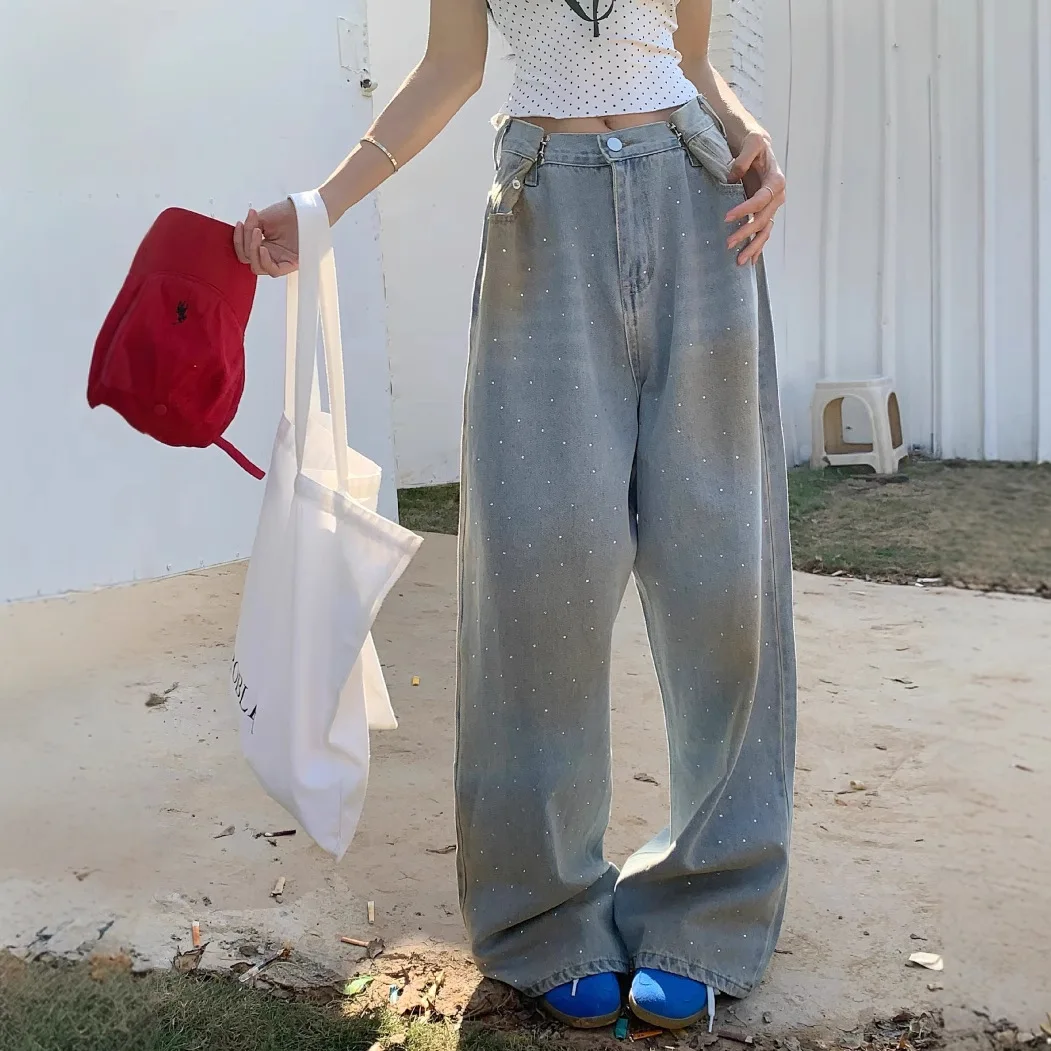 2025 design sense and temperament retro old dirty pants high waist loose wide-leg pants jeans women's trendy
2025 design sense and temperament retro old dirty pants high waist loose wide-leg pants jeans women's trendy
