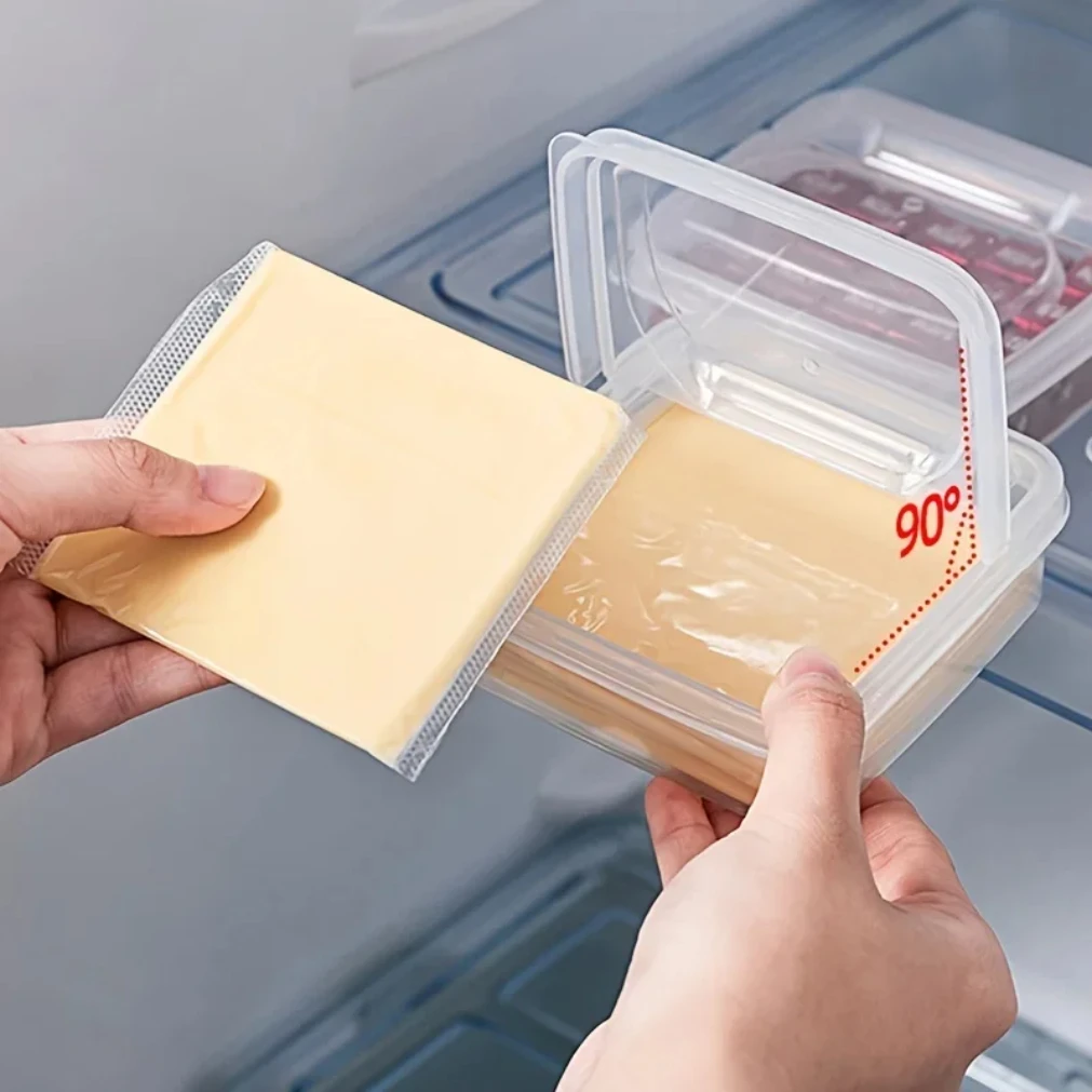 1PC Sliced Cheese Container for Fridge, Clear Plastic Butter Block Cheese Slice Storage Box with Flip Lid for Refrigerator Food
1PC Sliced Cheese Container for Fridge, Clear Plastic Butter Block Cheese Slice Storage Box with Flip Lid for Refrigerator Food