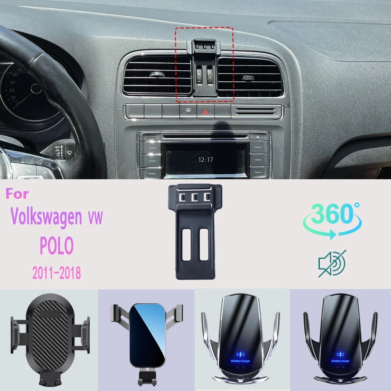 Car Phone Holder For Volkswagen VW POLO 2011 2012-2017 2018 Mobile Phone Support Car Mounts Wireless Charging Car Accessories
Car Phone Holder For Volkswagen VW POLO 2011 2012-2017 2018 Mobile Phone Support Car Mounts Wireless Charging Car Accessories
