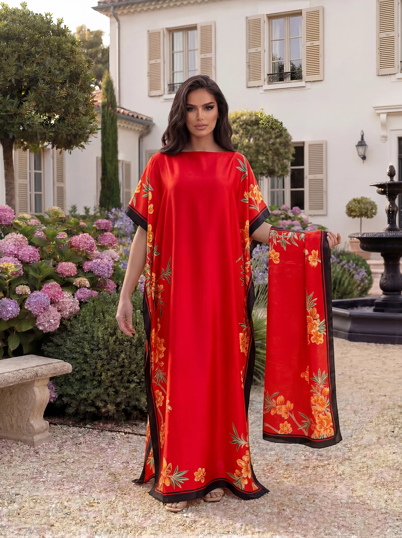 Summer Fashion Oversize African Dress Women's Silk Sunscreen Muslim Robe Shawl Dubai Dashiki Abaya Beachwear Lady Clothing Scraf
Summer Fashion Oversize African Dress Women's Silk Sunscreen Muslim Robe Shawl Dubai Dashiki Abaya Beachwear Lady Clothing Scraf