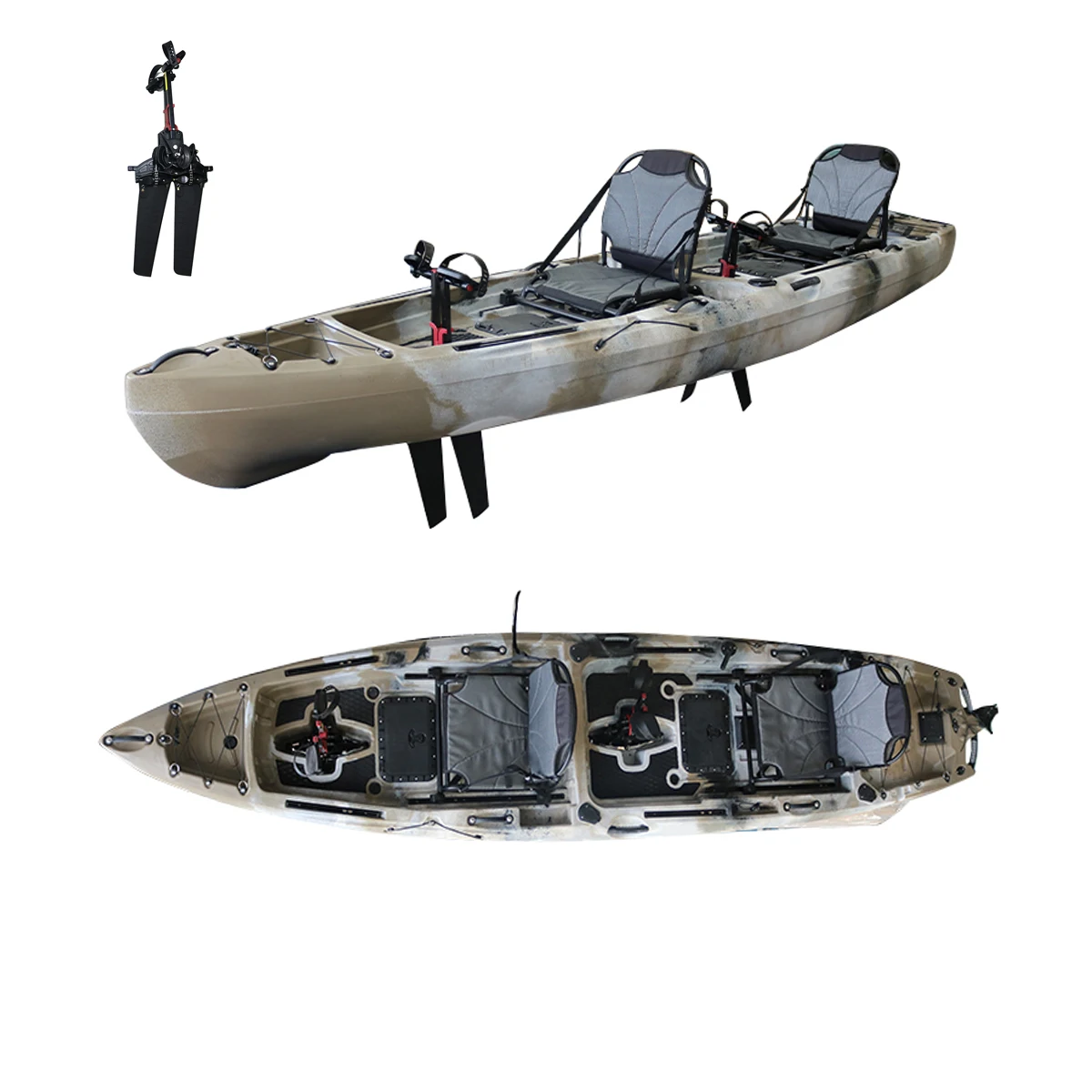 Хит продаж, высококачественный сидящий на вершине сидение для двух человек, педальный каяк для рыбалки
Хит продаж, высококачественный сидящий на вершине сидение для двух человек, педальный каяк для рыбалки