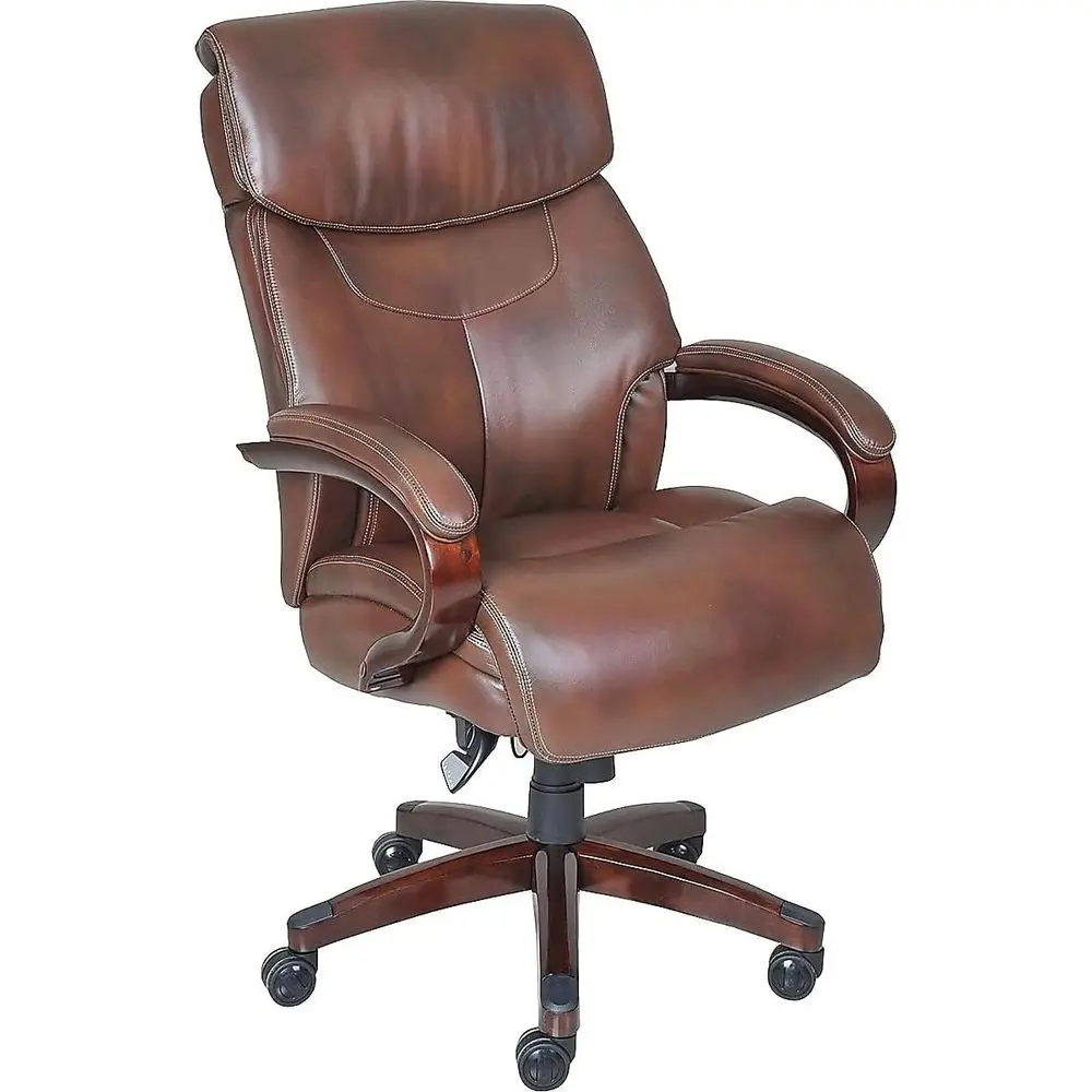 Bonded Leather Executive Office Chair in Roasted Chestnut Finish
Bonded Leather Executive Office Chair in Roasted Chestnut Finish