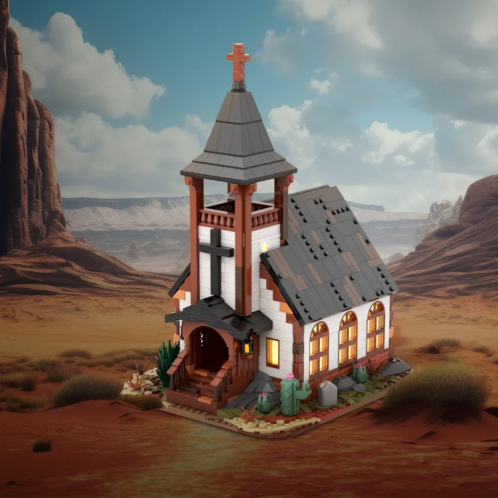Gobricks MOC Western Church Building Blocks Model Western City Church Architecture Bricks Assembly Toys Children Birthday Gifts
Gobricks MOC Western Church Building Blocks Model Western City Church Architecture Bricks Assembly Toys Children Birthday Gifts