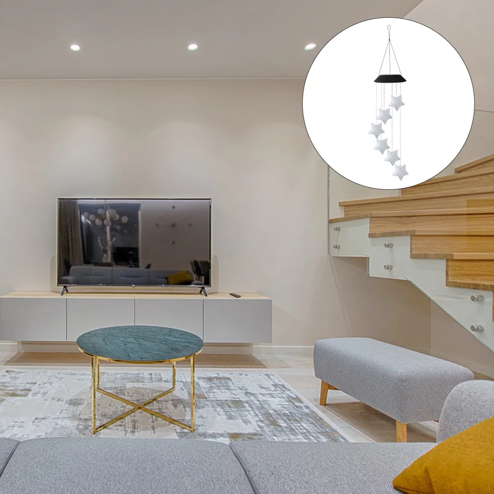 1Pcs Solar Power Wind Chime Lamp Colorful Star Shape Hanging Light Romantic Christmas Decorative Lamp Solar Power Light
1Pcs Solar Power Wind Chime Lamp Colorful Star Shape Hanging Light Romantic Christmas Decorative Lamp Solar Power Light