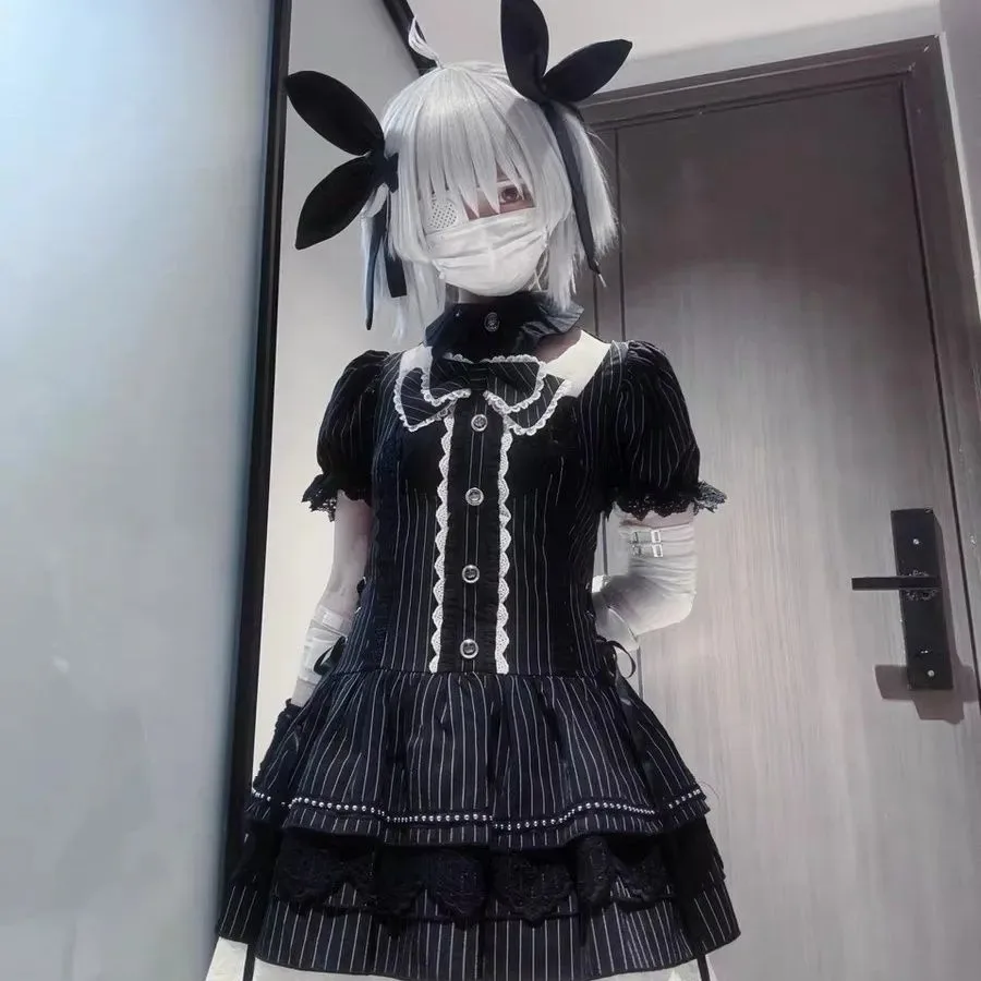 Japanese Gothic Vintage Dress Women Casual Sweet Y2k Slim Mini Dress Summer Punk Elegant Fashion Party Dress Streetwear 2026
Japanese Gothic Vintage Dress Women Casual Sweet Y2k Slim Mini Dress Summer Punk Elegant Fashion Party Dress Streetwear 2026