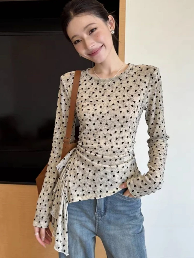 Irregular Heart Print Long-sleeved Mesh T-shirt Women Spring Summer Tops New Slim Versatile Top Aesthetic Harajuku Tshirt Sexy
Irregular Heart Print Long-sleeved Mesh T-shirt Women Spring Summer Tops New Slim Versatile Top Aesthetic Harajuku Tshirt Sexy