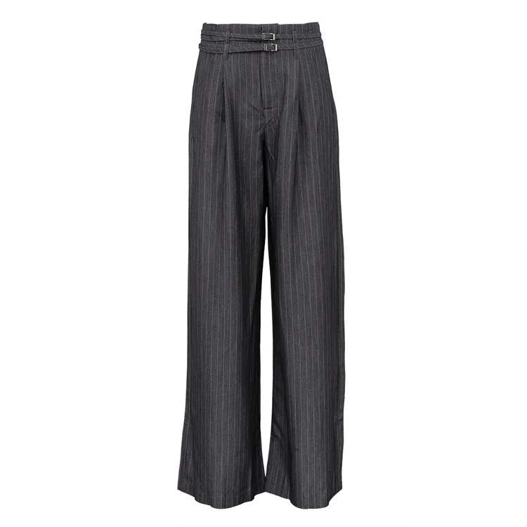 Retro High Waist Women's Casual Pants Faionable Commute Versatile Design Striped Loose Straight Leg Suit Pants
Retro High Waist Women's Casual Pants Faionable Commute Versatile Design Striped Loose Straight Leg Suit Pants