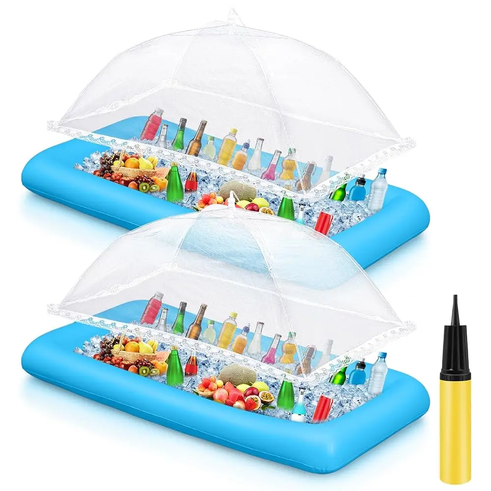 Inflatable Serving Bar Kit Ludes Salad Buffet Tray With Drain Plug Mesh Food Cover Food Drink Containers And Inflator For Ice
Inflatable Serving Bar Kit Ludes Salad Buffet Tray With Drain Plug Mesh Food Cover Food Drink Containers And Inflator For Ice