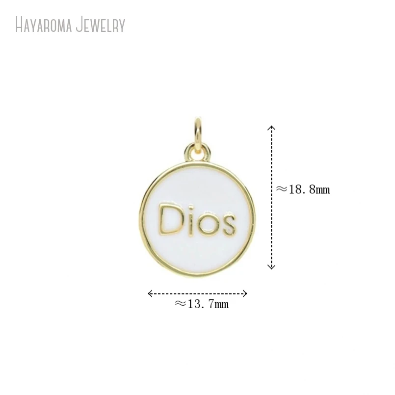 5Pcs White Jewelry Dios Alphabet Letter Round Coin Shape Circle Metal Gold Color Copper Wholesale Pendant Charms
5Pcs White Jewelry Dios Alphabet Letter Round Coin Shape Circle Metal Gold Color Copper Wholesale Pendant Charms