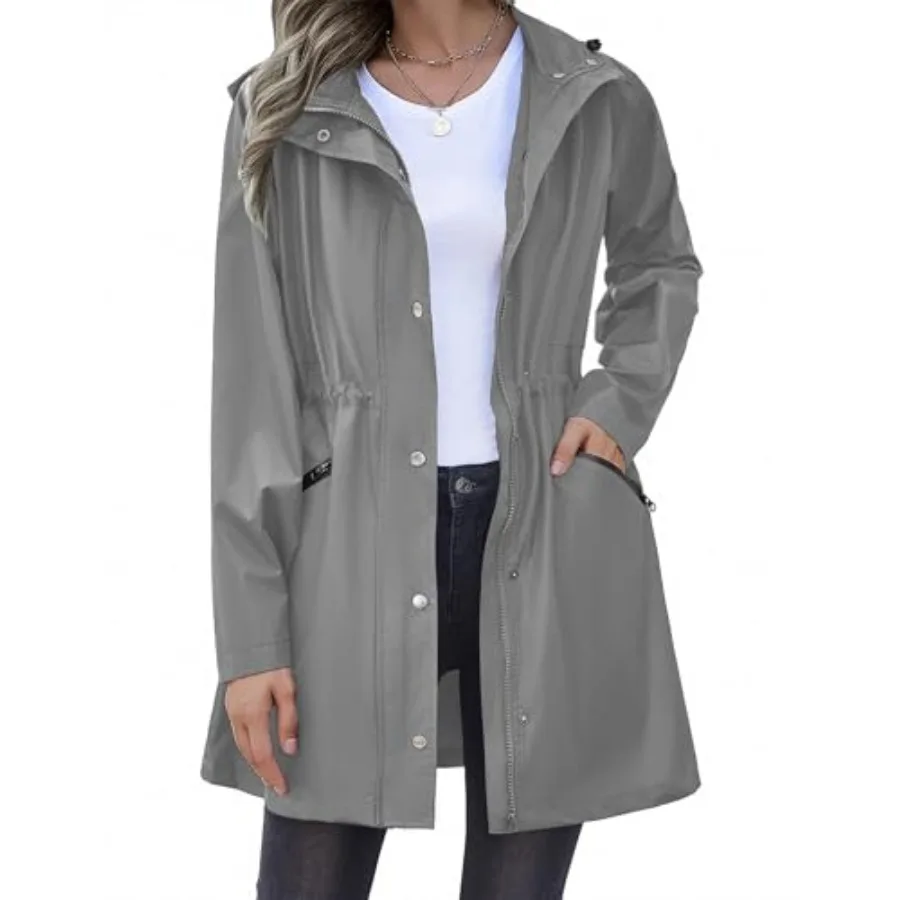 Zeagoo Raincoat Women Waterproof Long Hooded Rain Jacket Trench Coats Windbreaker Travel Jacket
Zeagoo Raincoat Women Waterproof Long Hooded Rain Jacket Trench Coats Windbreaker Travel Jacket