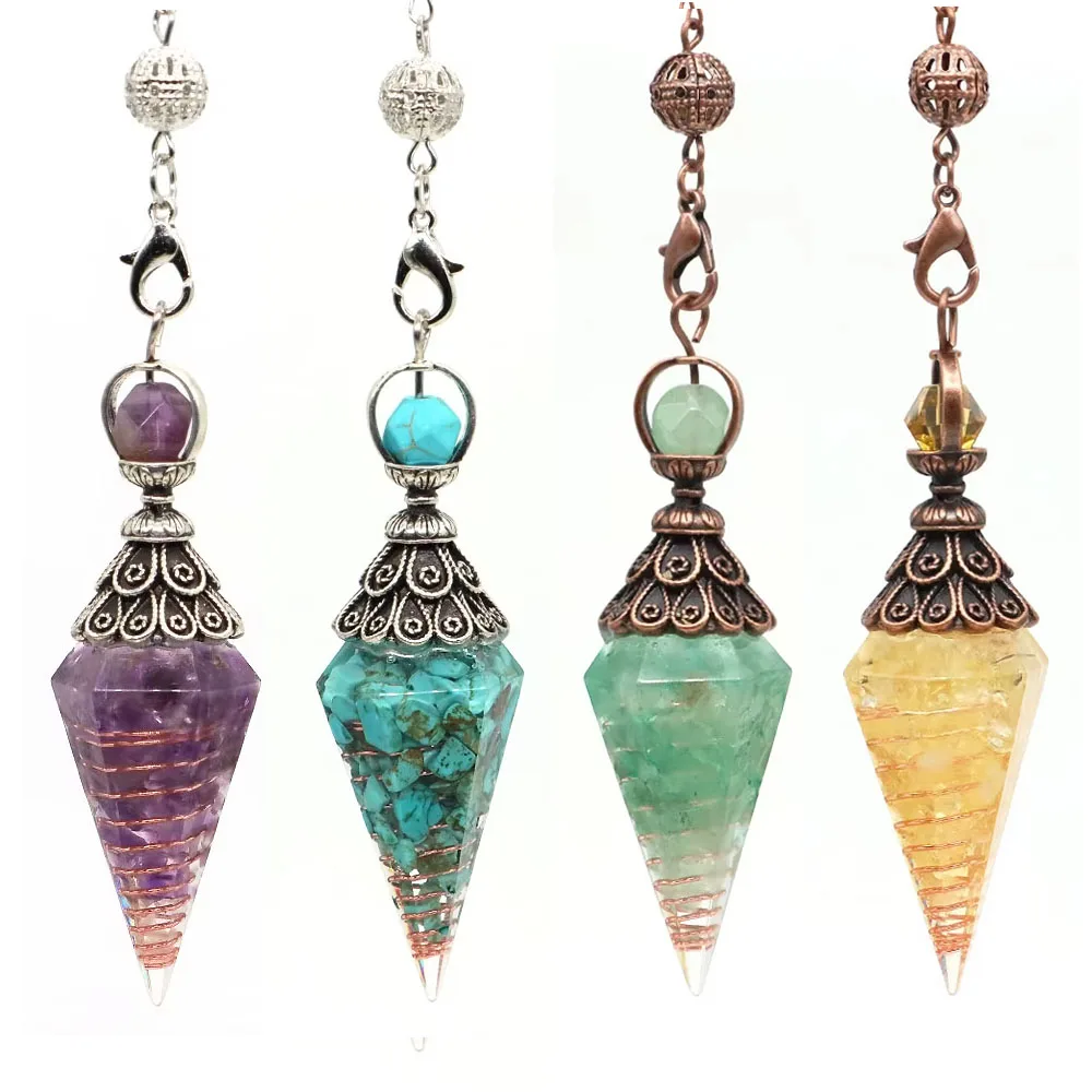 7 Chakra Healing Crystals Pendulum for Dowsing Divination Quartz Natural Stone Pendulums Antique Reiki Pendant Pendulo Jewelry
7 Chakra Healing Crystals Pendulum for Dowsing Divination Quartz Natural Stone Pendulums Antique Reiki Pendant Pendulo Jewelry