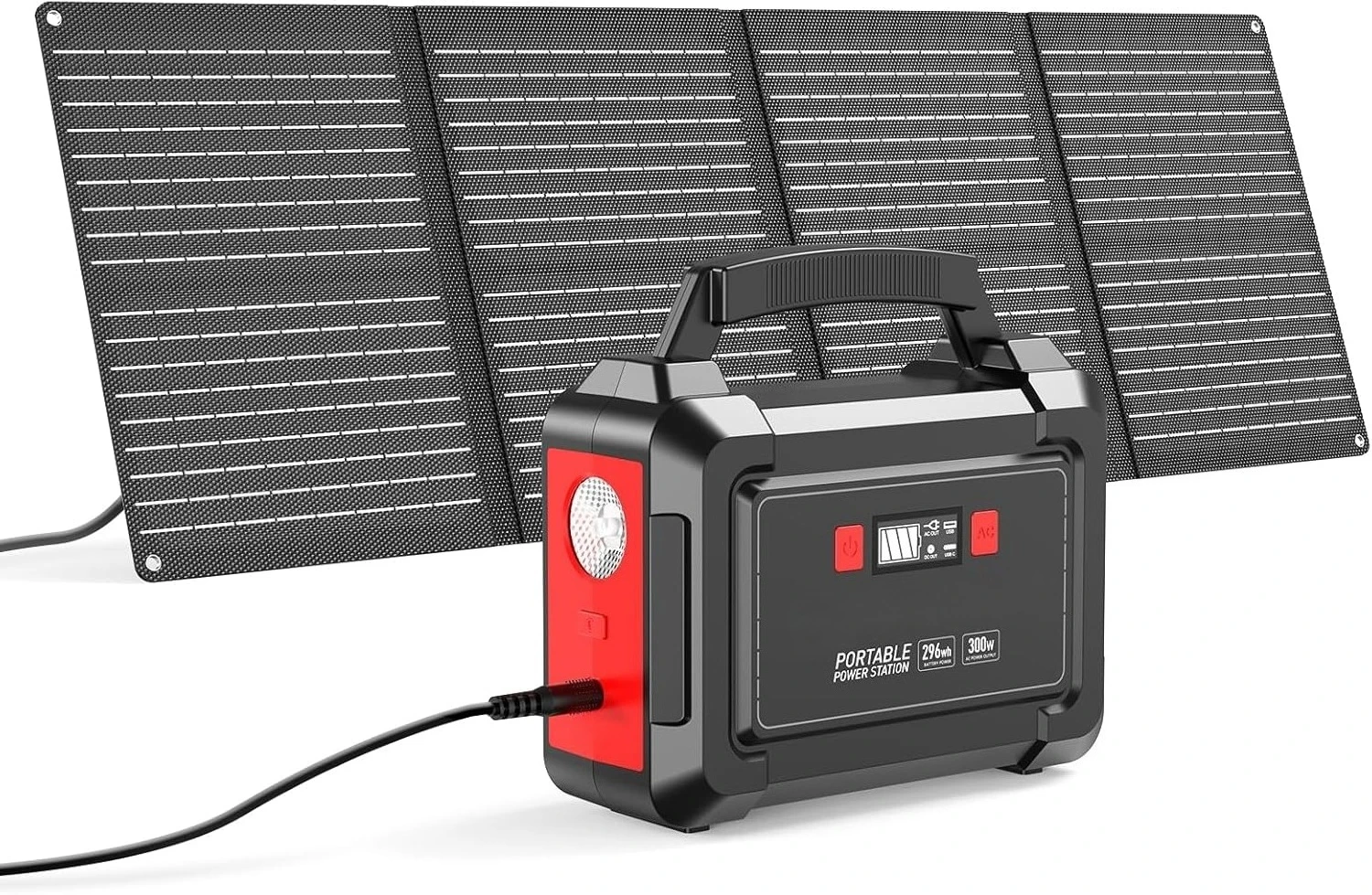 Solar Generator 296Wh with Solar Panels 60W Portable Power Station with
Solar Generator 296Wh with Solar Panels 60W Portable Power Station with