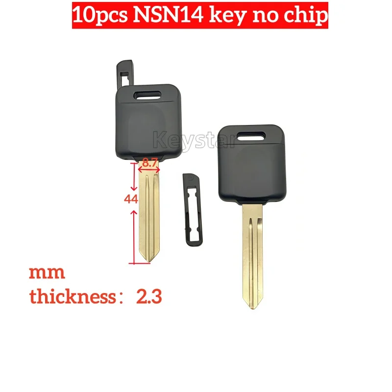 10pcs/bag Car Transponder Key Shell Spare Chip Key Case With NSN14 Key Blank for Nissan Juke Kicks Micra Xtrail Rogue Sylphy
10pcs/bag Car Transponder Key Shell Spare Chip Key Case With NSN14 Key Blank for Nissan Juke Kicks Micra Xtrail Rogue Sylphy