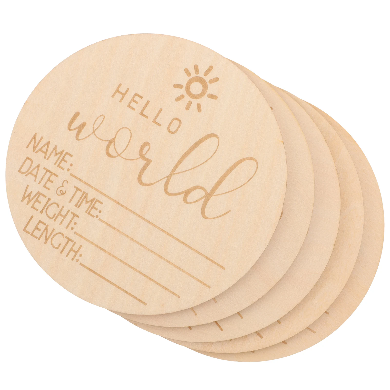 5 pcs Memory Cards Baby Birth Announcement Wood Sign 10x10cm Round Shape Newborn Infant Hospital Gift
5 pcs Memory Cards Baby Birth Announcement Wood Sign 10x10cm Round Shape Newborn Infant Hospital Gift