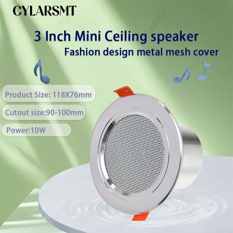 3 Inch 4 Ohm Ceiling Speakers Home Audio Sound System Passive Stereo Speaker for Kitchen Home Theatre Bedroom Background Music
3 Inch 4 Ohm Ceiling Speakers Home Audio Sound System Passive Stereo Speaker for Kitchen Home Theatre Bedroom Background Music