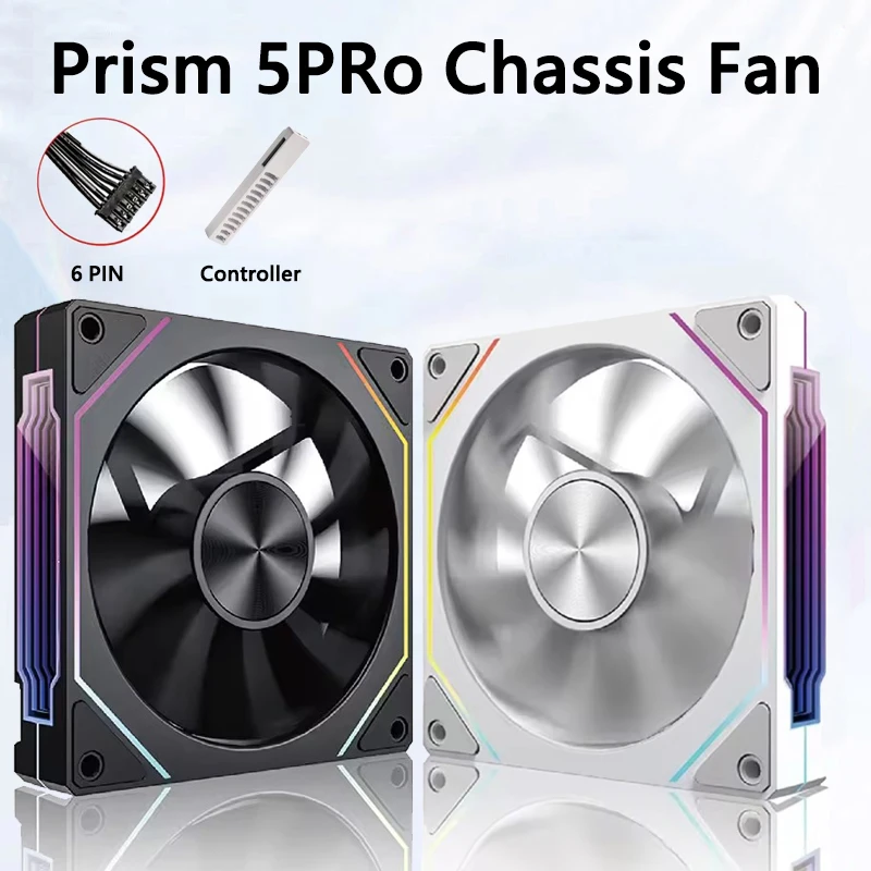 Prism 5PRO 6PIN RGB Computer Case Fan 12CM Air-Cooled Game Cooling Kit CD Engraved Pattern Ventilation Component
Prism 5PRO 6PIN RGB Computer Case Fan 12CM Air-Cooled Game Cooling Kit CD Engraved Pattern Ventilation Component