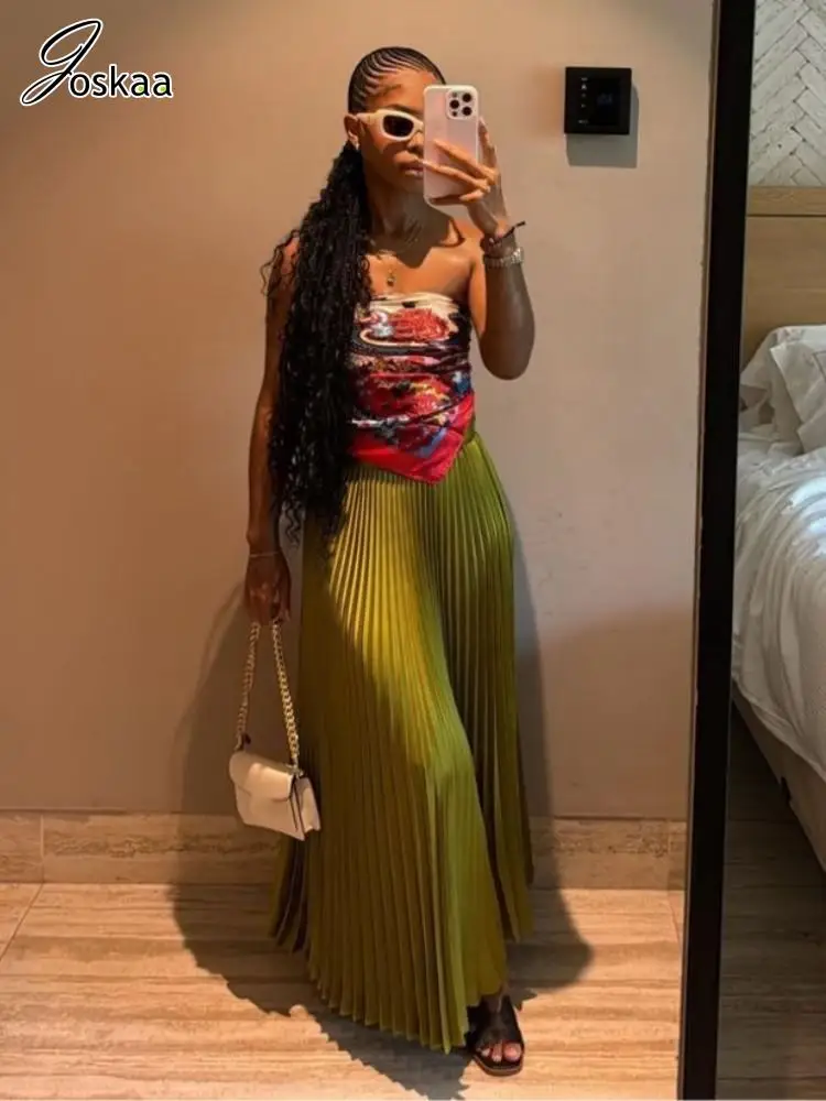 Joskaa Elegant High Waisted Pleated Skirt Women Hipster Sexy A-Line Long Skirts 2025 Summer Fashion All-Match Bottoms Streetwear
Joskaa Elegant High Waisted Pleated Skirt Women Hipster Sexy A-Line Long Skirts 2025 Summer Fashion All-Match Bottoms Streetwear
