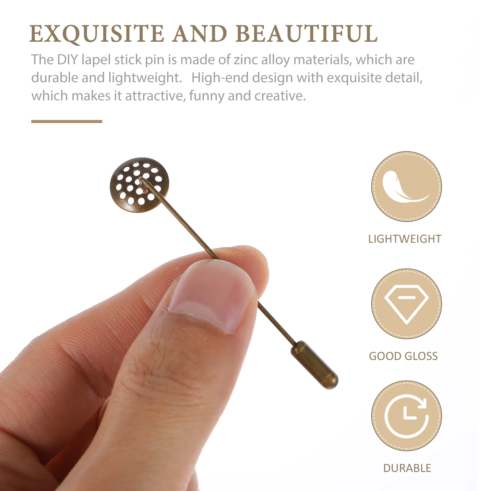 6 Pcs One-line Needle Mesh Tray Hat Pins Stick Safety Boutonniere Hats Brooch Lapel Silver Alloy Polished Fashion Jewelry
6 Pcs One-line Needle Mesh Tray Hat Pins Stick Safety Boutonniere Hats Brooch Lapel Silver Alloy Polished Fashion Jewelry