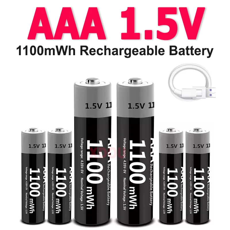 20 шт. 1,5 В AAA USB перезаряжаемая батарея 1100 МВтч литиевые батареи для мультиметра, микрофона, игрушки, дистанционного управления, электрогитары
20 шт. 1,5 В AAA USB перезаряжаемая батарея 1100 МВтч литиевые батареи для мультиметра, микрофона, игрушки, дистанционного управления, электрогитары