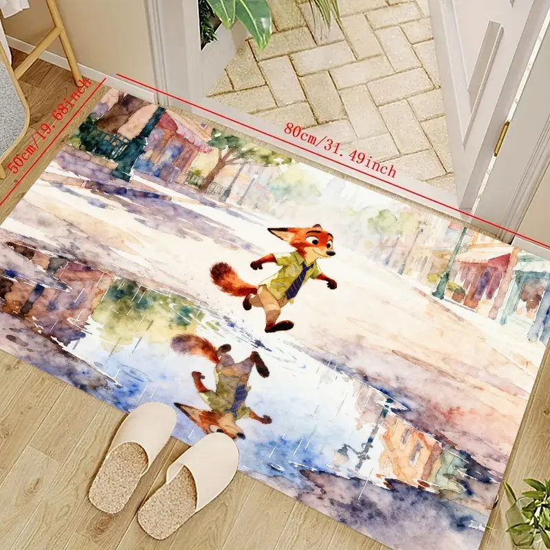 1 шт. Disney Zootopia Nick Wilde акварельный художественный напольный коврик, нескользящий коврик в стиле аниме с милым мультяшным лисой, моющийся декоративный 
1 шт. Disney Zootopia Nick Wilde акварельный художественный напольный коврик, нескользящий коврик в стиле аниме с милым мультяшным лисой, моющийся декоративный