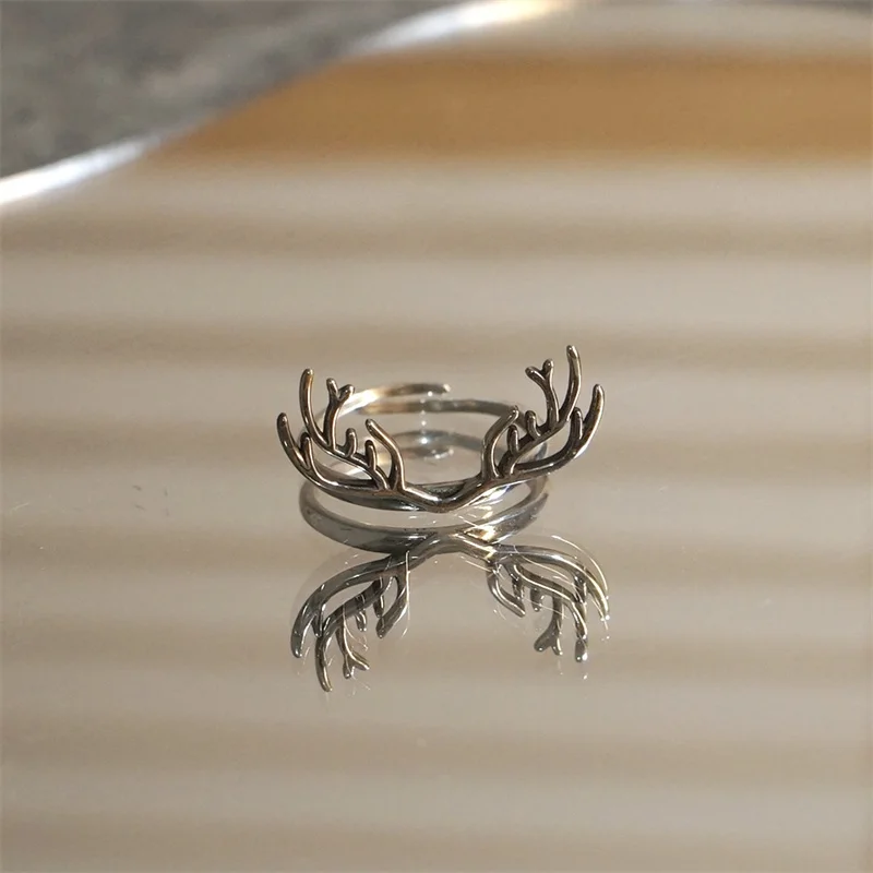Antler Opening Sterling Silver Ring Simple Personlity S925 Animal Rings Unisex Party Gift For Women Adjustable Jewelry Wholesale
Antler Opening Sterling Silver Ring Simple Personlity S925 Animal Rings Unisex Party Gift For Women Adjustable Jewelry Wholesale