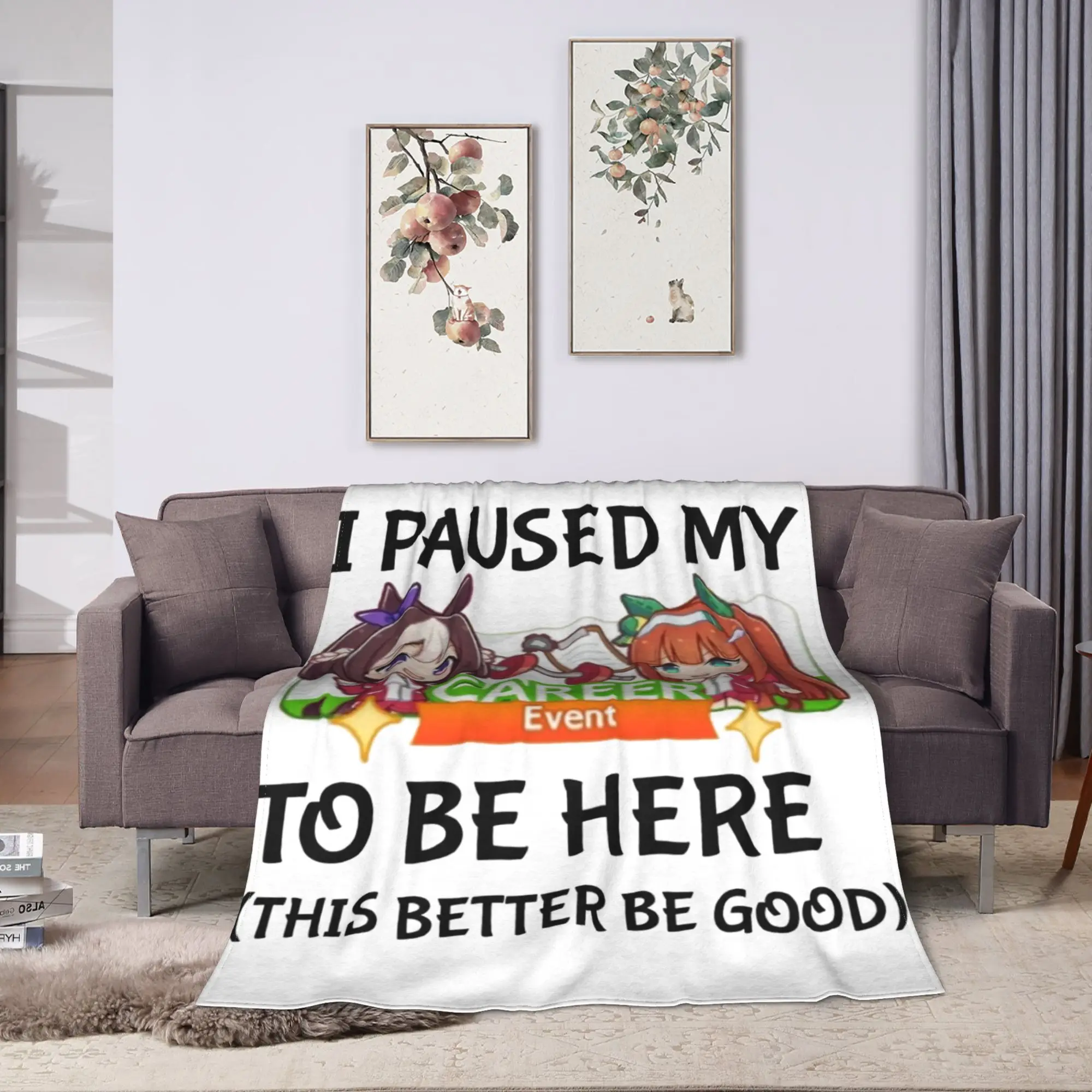 I Paused My Uma Musume Career To Be Here Blanket Flannel Textile Decor Lightweight Thin Throw Blanket Bedding Bedroom Rug Piece
I Paused My Uma Musume Career To Be Here Blanket Flannel Textile Decor Lightweight Thin Throw Blanket Bedding Bedroom Rug Piece