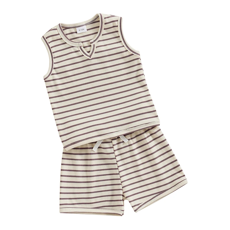 Summer Toddler Baby Boy 2PCS Clothes Set Striped Print Sleeveless Tank Top Shorts Infant Beach Outfits Clothing Sets
Summer Toddler Baby Boy 2PCS Clothes Set Striped Print Sleeveless Tank Top Shorts Infant Beach Outfits Clothing Sets