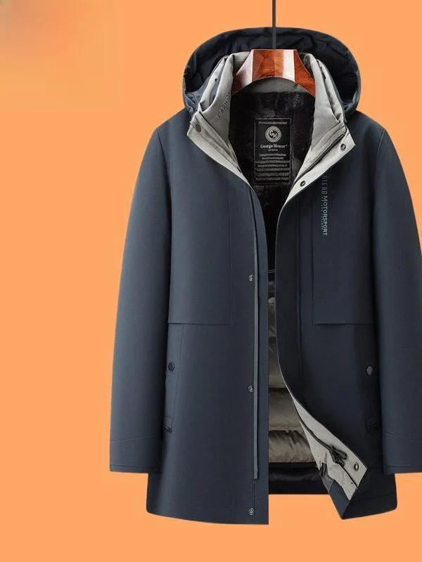 Men's Detachable Hooded Goose down Jacket Ultra-Light Luxury Winter New Style Mid-Length Stand Collar Parka Coat
Men's Detachable Hooded Goose down Jacket Ultra-Light Luxury Winter New Style Mid-Length Stand Collar Parka Coat