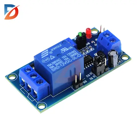 DC 12V Time Relay Module Normal Open Time Delay Relay Timing Timer Relay Control Switch Adjustable Potentiometer LED Indicator