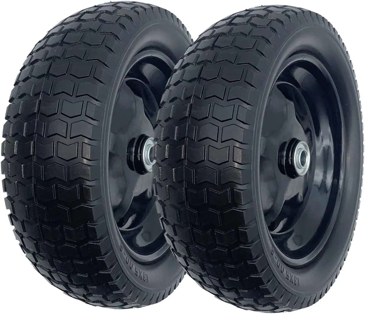 2-Pack 13x5-6 Flat-Free Tires with Rims, 300lbs Capacity, for Lawn Mower & Garden Cart
2-Pack 13x5-6 Flat-Free Tires with Rims, 300lbs Capacity, for Lawn Mower & Garden Cart
