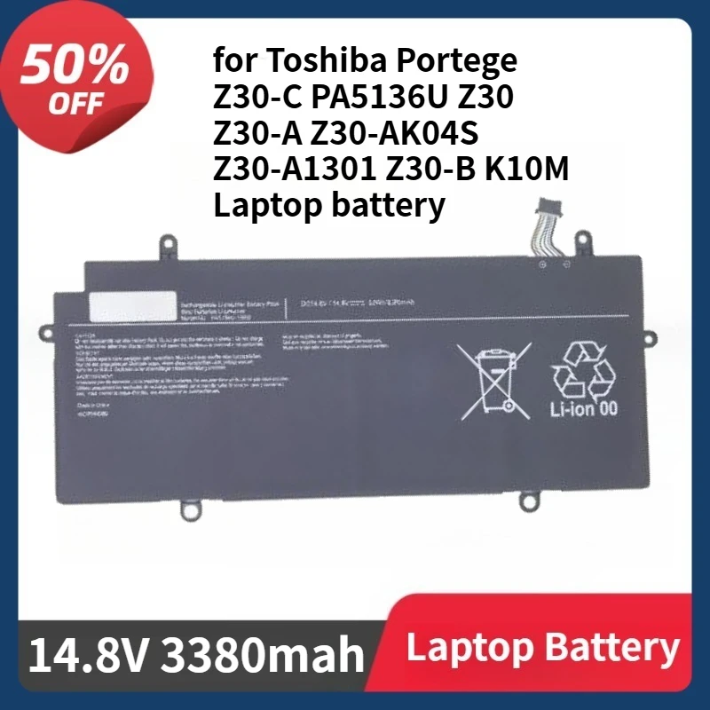 PA5136U-1BRS Battery for Toshiba Portege Z30-C PA5136U Z30 Z30-A Z30-AK04S Z30-A1301 Z30-B K10M 14.8V 52WH Laptop Battery
PA5136U-1BRS Battery for Toshiba Portege Z30-C PA5136U Z30 Z30-A Z30-AK04S Z30-A1301 Z30-B K10M 14.8V 52WH Laptop Battery