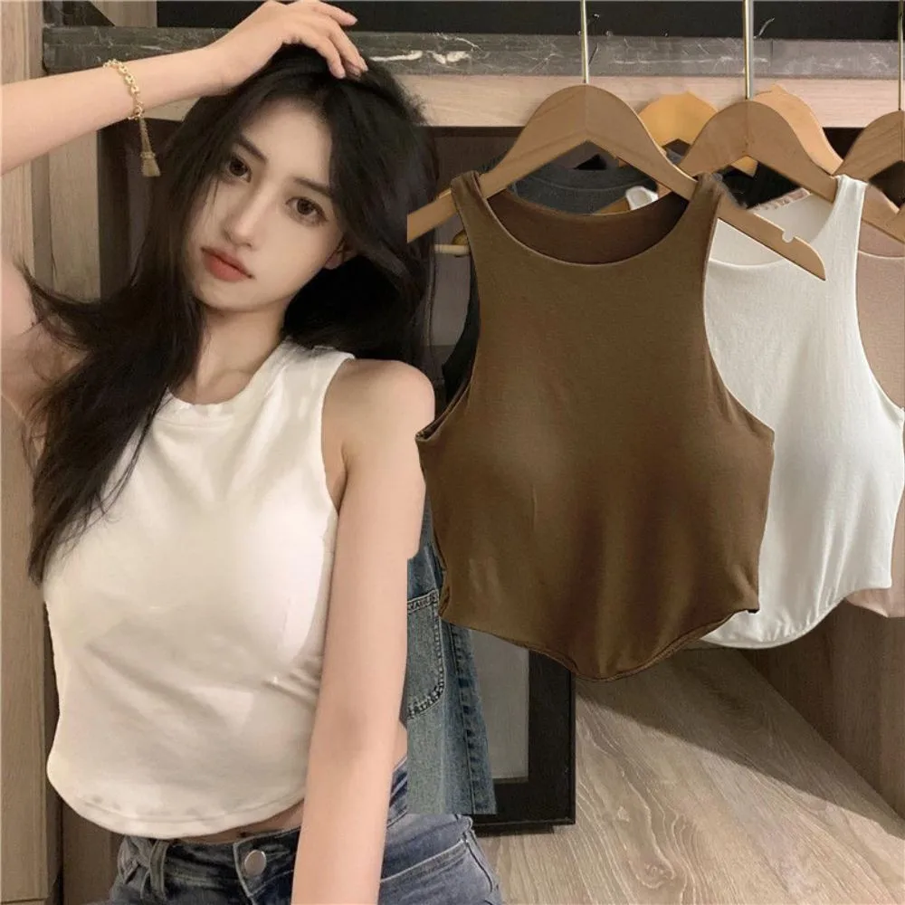 Women Crop Tops Sexy Solid Color Ice Silk Tube Top Comfortable O Neck Sports Tank Top Casual Sleeveless Camisole Lady Slim Vest
Women Crop Tops Sexy Solid Color Ice Silk Tube Top Comfortable O Neck Sports Tank Top Casual Sleeveless Camisole Lady Slim Vest