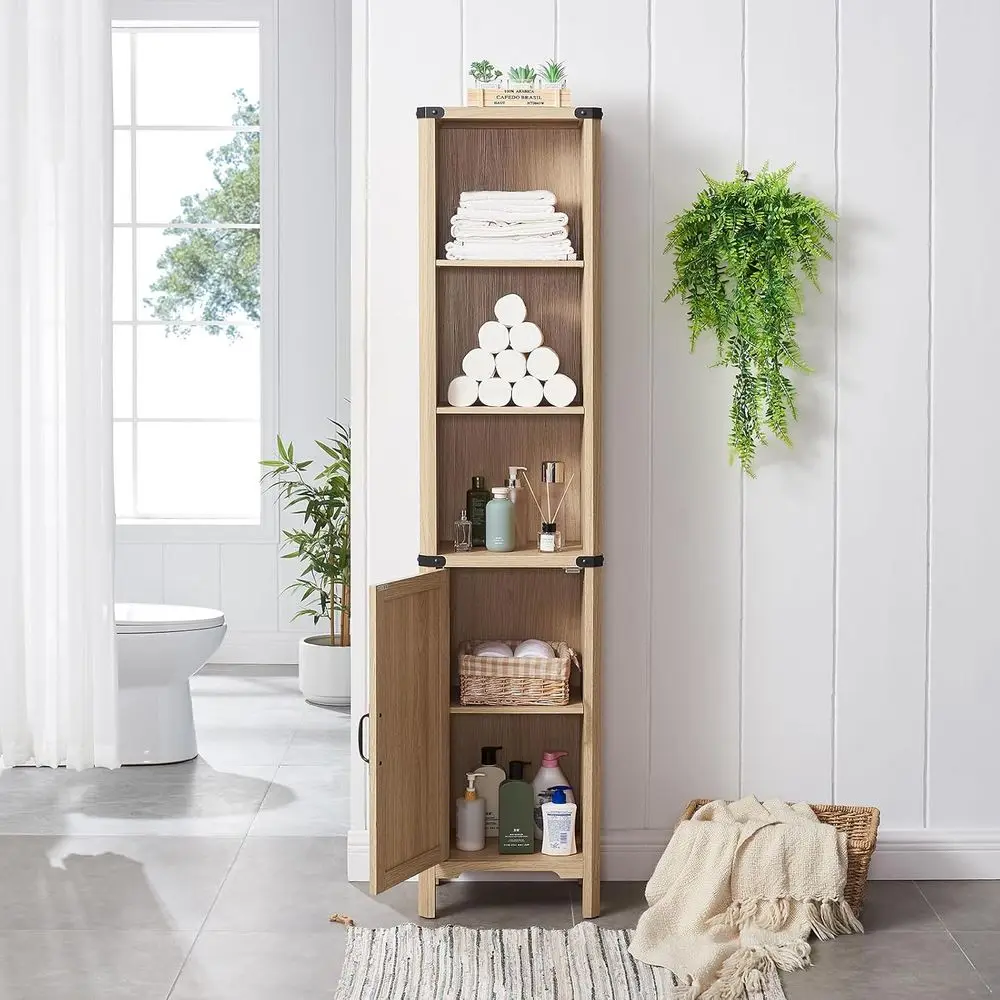 Bathroom Storage Cabinet, 5-Shel armhouse Storage Cabinet with Barn Door&Adjustable Shelves, Bathroom Organizer or Living Room,
Bathroom Storage Cabinet, 5-Shel armhouse Storage Cabinet with Barn Door&Adjustable Shelves, Bathroom Organizer or Living Room,