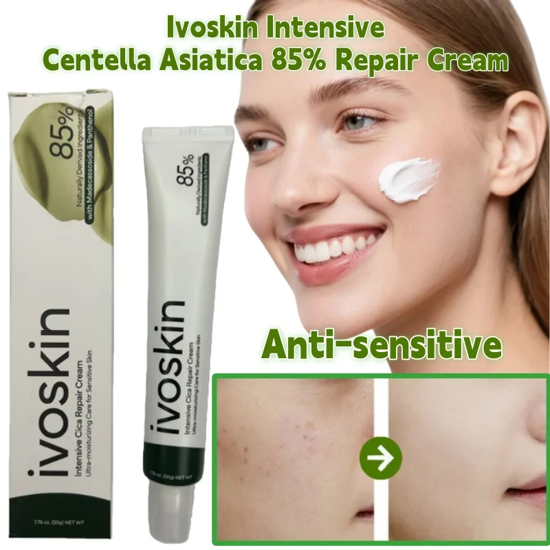 Ivoskin Intensive Centella asiais 85% Repair Cream Soothing Dry Dehydration Improve Seasonal Sensitive Skin 50g
Ivoskin Intensive Centella asiais 85% Repair Cream Soothing Dry Dehydration Improve Seasonal Sensitive Skin 50g