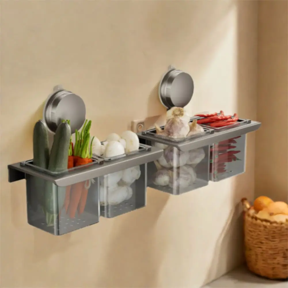 Carbon Steel Suction Cup Ginger Storage Box Wall Mounted Large Capacity Fruit Food Storage Box Removable Save Space
Carbon Steel Suction Cup Ginger Storage Box Wall Mounted Large Capacity Fruit Food Storage Box Removable Save Space