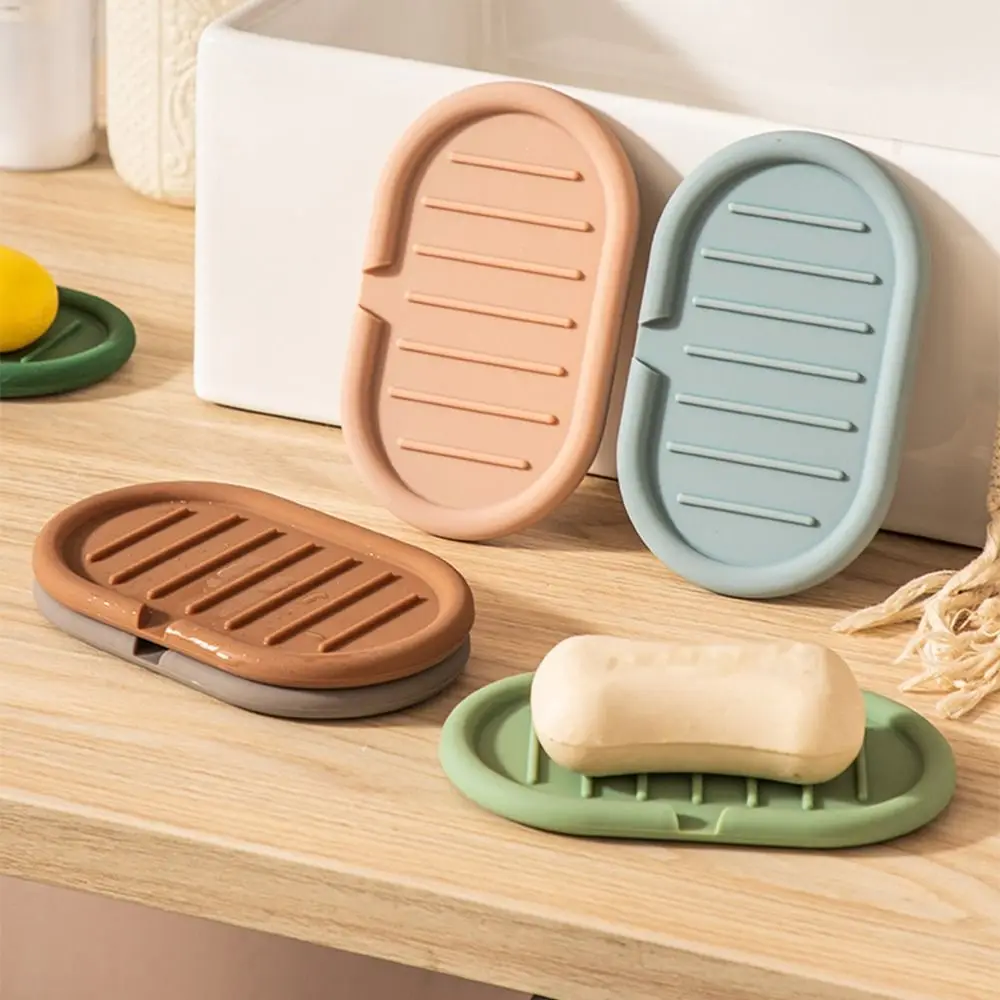 Self Draining Soap Dish Holder Silicone Creative Soap Container Waterproof Portable Soap Plate Bathroom Accessories
Self Draining Soap Dish Holder Silicone Creative Soap Container Waterproof Portable Soap Plate Bathroom Accessories