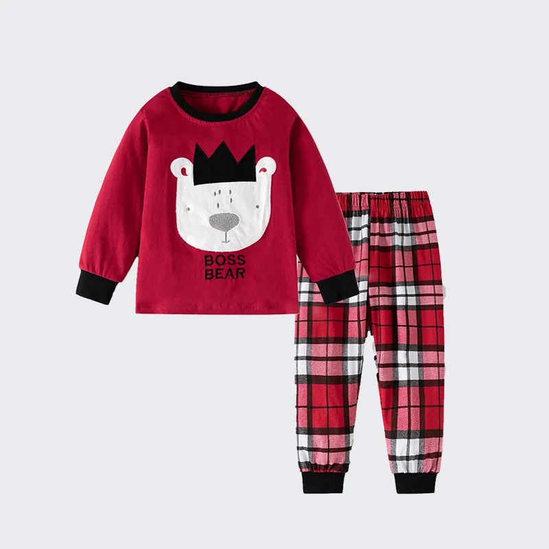 Children's Red Autumn New Casual Long Sleeve Plaid Pants Set for Toddlers and Young Children
Children's Red Autumn New Casual Long Sleeve Plaid Pants Set for Toddlers and Young Children