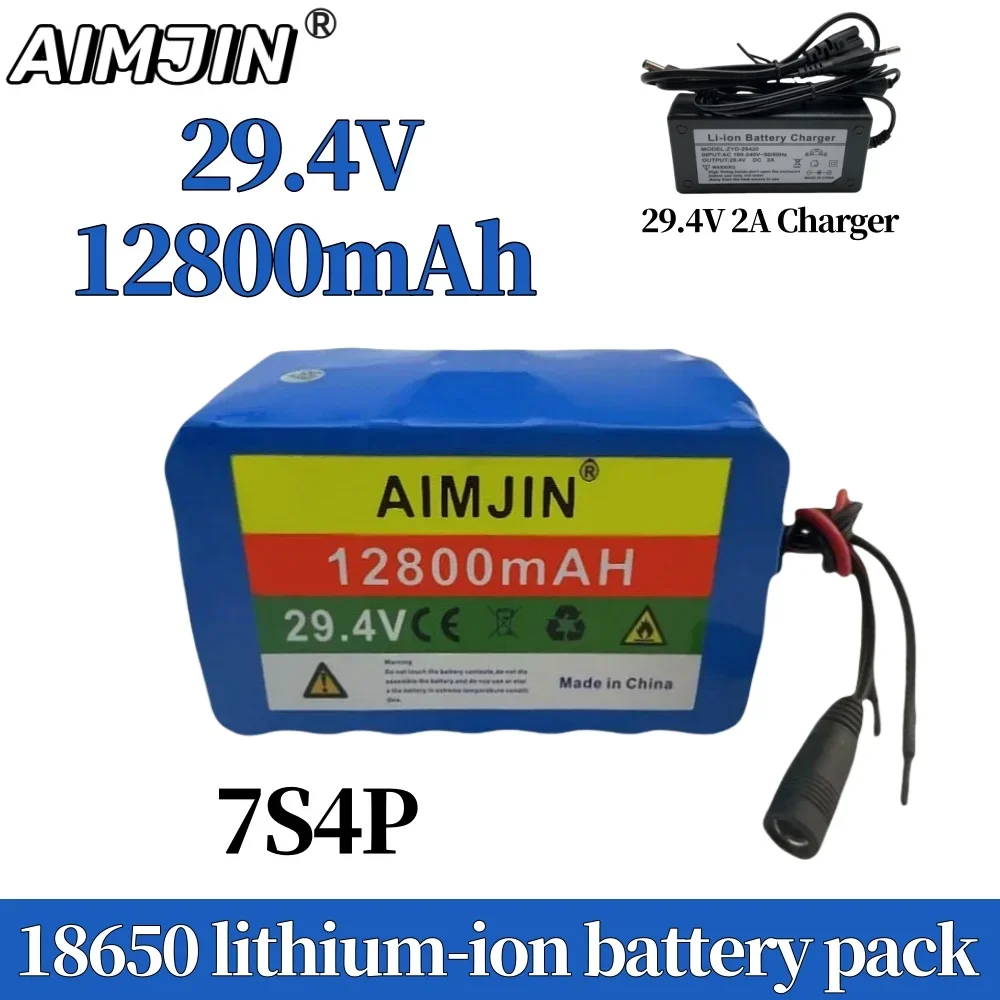 7S4P 18650 battery 24V 12.8Ah/12800mAh for electric wheelchairs 29.4V rechargeable lithium-ion battery pack+29.4V charger
7S4P 18650 battery 24V 12.8Ah/12800mAh for electric wheelchairs 29.4V rechargeable lithium-ion battery pack+29.4V charger